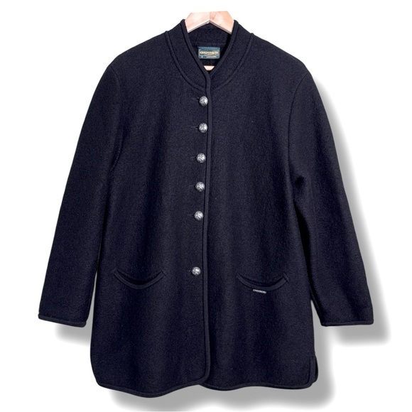 Geiger Black Wool Cardigan Sweater Made in Austria Sz EU 38 - Picture 1 of 12